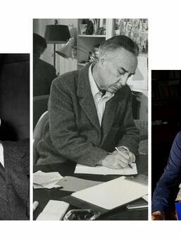 (De gauche à droite) André Malraux, Romain Gary et Patrick Modiano