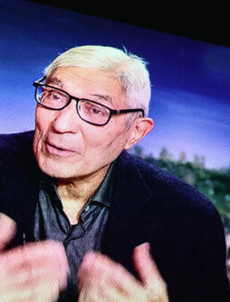 Boualem Sansal le 23 novembre 2025 sur le plateau du JT de France 2 (c) Photo par THIBAUD MORITZ : AFP