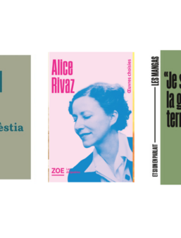 Couvertures des collections "Pierre Vives" (Seuil), "Les Dirigeables" (Zoé) et "MàJ" (Philo Mag)