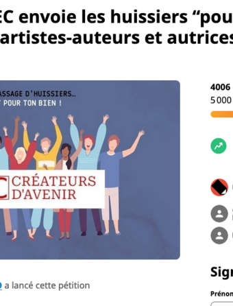 pétition ligue des auteurs professionnels Ircec