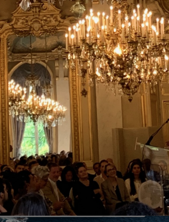 Le président du jury Pierre Haski lors de la remise du premier prix littéraire du quai d’Orsay dans les salons de réception du ministère le 4 juin 2025