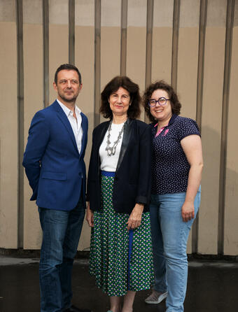 Thomas Bout, directeur des éditions Rue de l'échiquier, Sylvie Crossman, cofondatrice et désormais codirectrice de la collection « Indigène » et Léa Thévenot, responsable de la communication des éditions Rue de l'échiquier