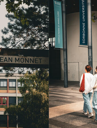 La faculté de droit Jean Monnet à Sceaux et le campus Pierre et Marie Curie à Sorbonne Jussieu