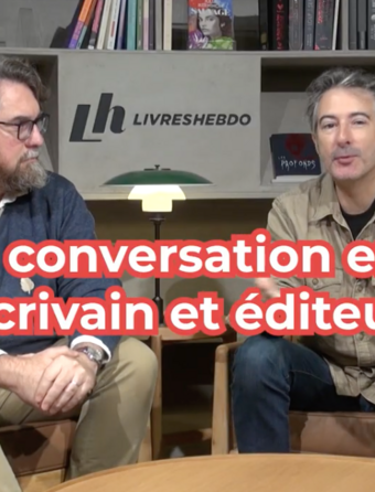 David Meulemans, fondateur des éditions Les Forges de Vulcain, et Gilles Marchand, auteur à succès