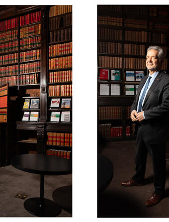 Didier-Roland Tabuteau vice président du Conseil d'État et la bibliothèque Salle des colonnes