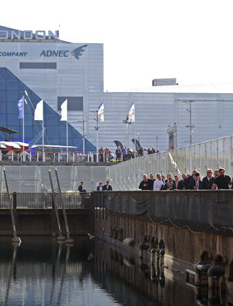 Le centre de congrès et d'exposition ExCel London, en septembre 2025