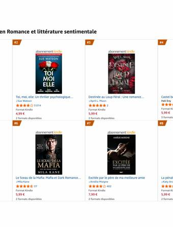 Corps à coeur de Jessie Auryann top 1 des ventes romance chez Amazon