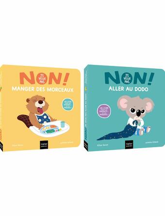 Quatre premières parutions de la collection "Non je veux pas" chez Hatier