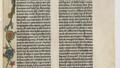 Extrait de la Bible de Gutenberg, exemplaire de la BnF