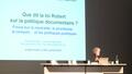 Dominique Lahary, donnant une conférence sur la loi Robert au Congrès de l'ABF 2023.