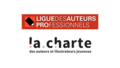 Les logos de la ligue des auteurs professionnels et de la Charte des auteurs et illustrateurs jeunesse