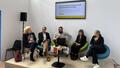 Table ronde prix de l’Union européenne Festival du livre de Paris : Aurélie Bontout-Roche, Patrice Locmant, Alexandre Mouawad, Hélène Frédérick, Katharina Loïc Van Hoof