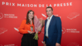 Marie Vareille, Lauréate du 57e Prix Maison de la Presse & Arnaud Ayrolles Président du Groupe NAP (Maison de la Presse)
