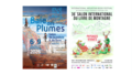 Les affiches du 9e Salon de la poésie et du livre Baie des Plumes, à Douarnenez, et du 36e Salon international du livre de montagne de Passy, placé cette année sous le thème « Paysages vivants ».