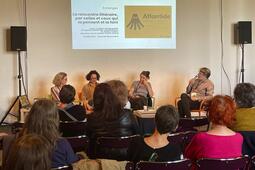 table ronde sur le métier de modérateur littéraire, organisé par Mobilis au festival Atlantide 2025