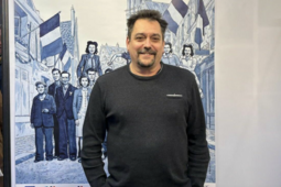 Bruno Genini dans la Halle aux grains au festival BD Boum à Blois (c) Louise Ageorges