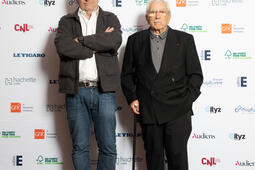 Robert Birenbaum avec son fils Guy lors des Trophées de l'édition 2024
