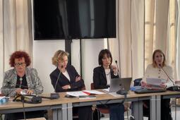 (de gauche à droite) Monique de Marco, Céline Calvez, Soumya Bourouaha, Samantha Bailly