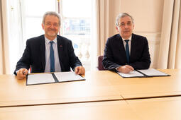 Didier-Roland Tabuteau, vice-président du Conseil d'État, et Gilles Pécout, président de la BnF