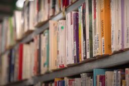 Étagère de livres recyclés 