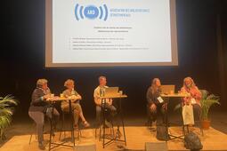 Table ronde sur les coopérations inhabituelles en bibliothèque, lors des journées d'études 2026 de l'ABD 